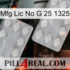 Mfg Lic No G 25 1325 17